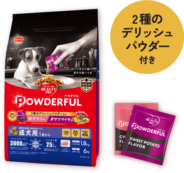 2種のデリッシュパウダー付き