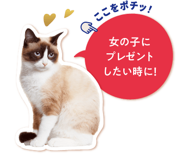 女の子にプレゼントしたい時に！