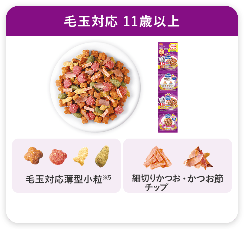 コンボ キャット 連パック 毛玉対応メニュー １１歳以上 かつお節添え