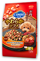 コンボ ドッグ やわらかソフト 角切りビーフ＆ささみ入り