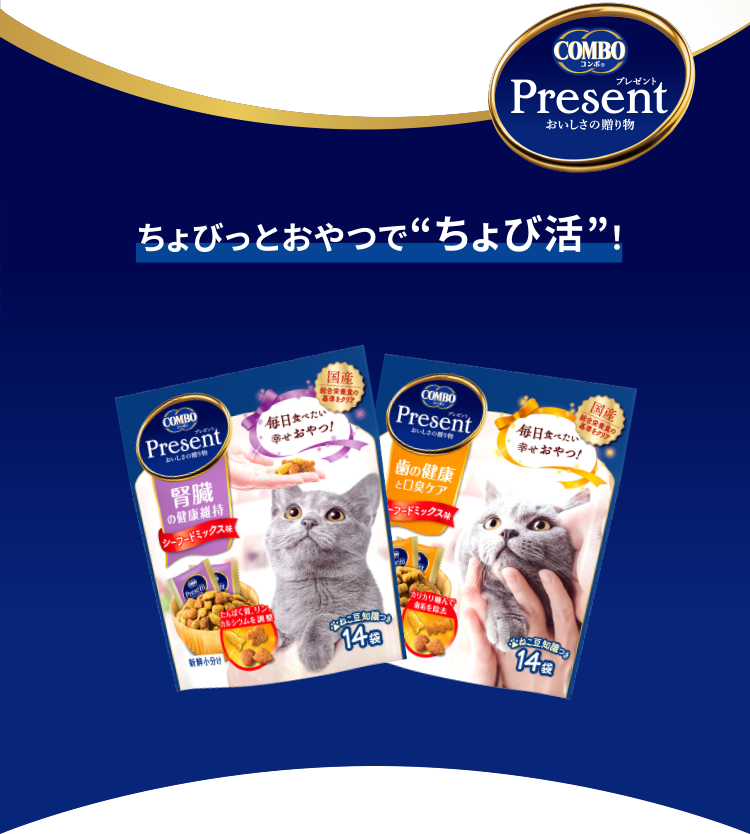 COMBOコンボ Presentプレゼント　ちょびっとおやつでちょび活！