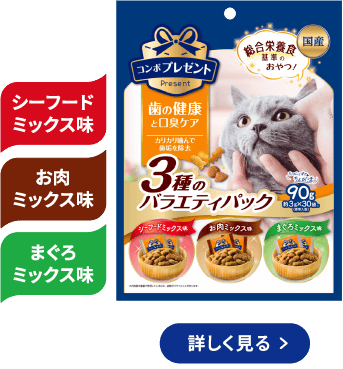 コンボ プレゼント キャット おやつ 歯の健康と口臭ケア ３種のバラエティパック